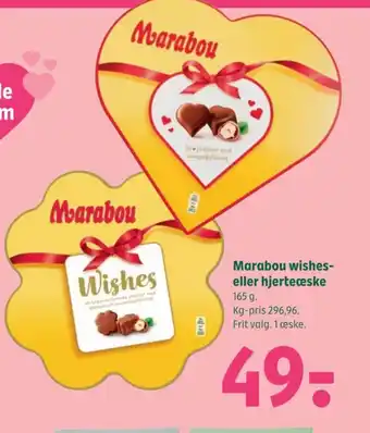 Coop 365 Marabou wishes- eller hjerteæske tilbud