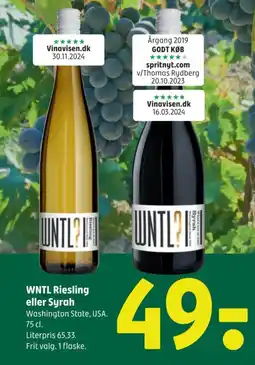 Coop 365 WNTL Riesling eller Syrah tilbud