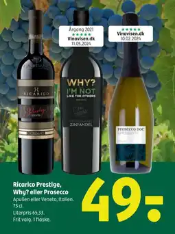 Coop 365 Ricarico Prestige, Why? eller Prosecco tilbud