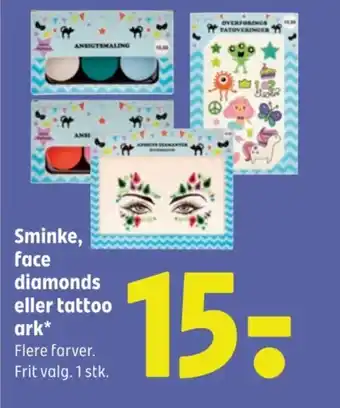 Coop 365 Sminke, face diamonds eller tattoo ark tilbud