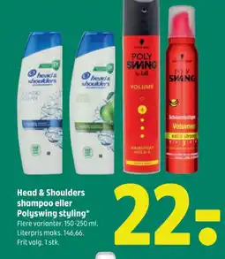 Coop 365 Head & Shoulders shampoo eller Polyswing styling tilbud