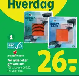 Coop 365 365 røget eller gravad laks tilbud