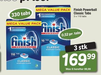 Fakta Tyskland Finish Powerball Classic Tabs tilbud