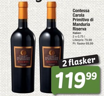 Fakta Tyskland Contessa Carola Primitivo di Manduria Riserva tilbud