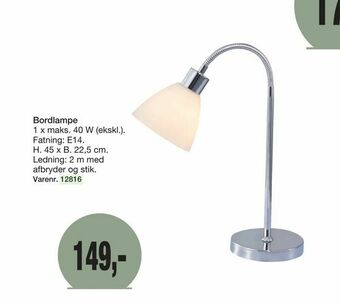 Harald Nyborg Bordlampe tilbud