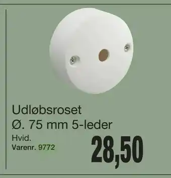 Udløbsroset Ø. 75 mm 5-leder