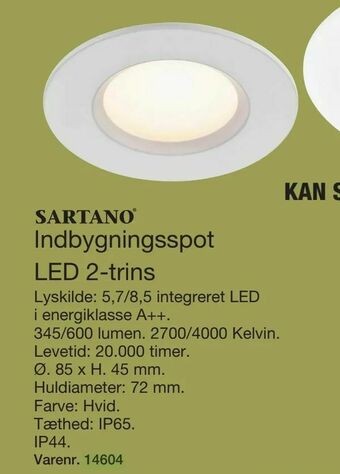 Harald Nyborg Indbygningsspot LED 2-trins tilbud