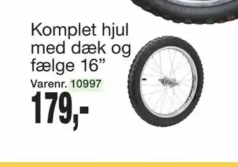 Harald Nyborg Komplet hjul med dæk og fælge 16" tilbud
