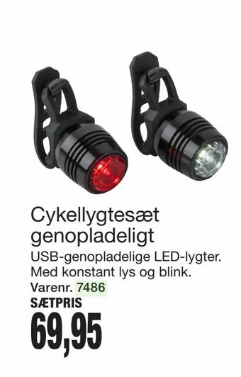 Harald Nyborg Cykellygtesæt genopladeligt tilbud