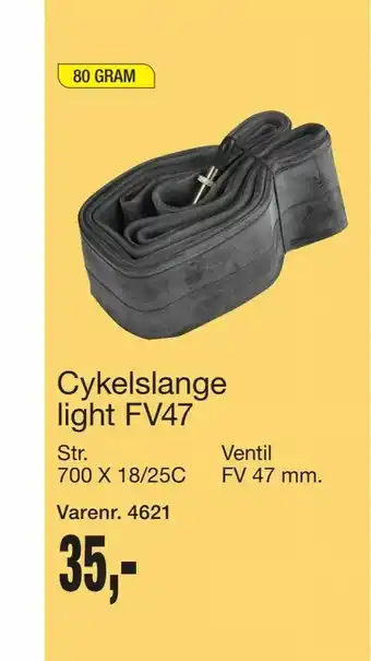 Harald Nyborg Cykelslange light FV47 tilbud