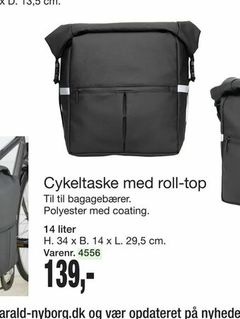 Cykeltaske med roll-top