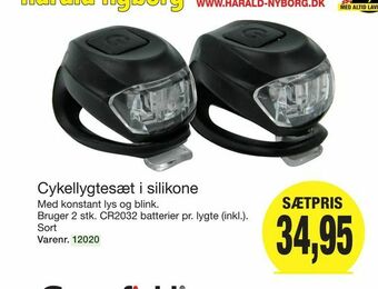 Harald Nyborg Cykellygtesæt i silikone tilbud