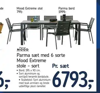 Føtex Parma sæt med 6 sorte Mood Extreme stole - sort tilbud