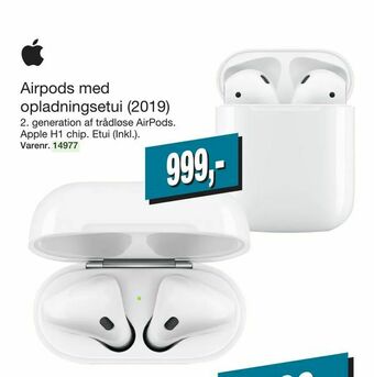 Harald Nyborg Airpods med opladningsetui (2019) tilbud