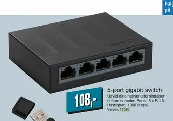 Harald Nyborg 5-port gigabit switch tilbud