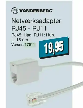 Netværksadapter RJ45 - RJ11