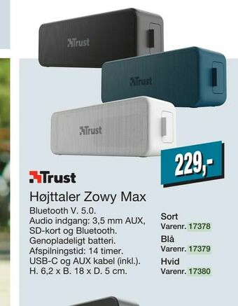 Højttaler Zowy Max