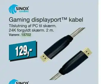 Harald Nyborg Gaming displayport™ kabel tilbud