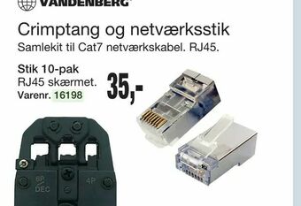 Crimptang og netværksstik