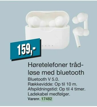 Harald Nyborg Høretelefoner trådløse med bluetooth tilbud