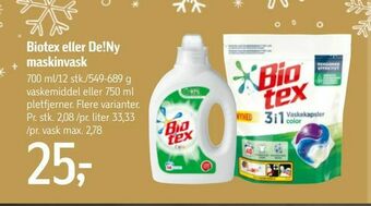 Føtex Biotex eller De!Ny maskinvask tilbud