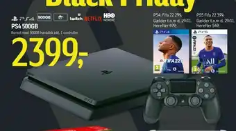 Føtex Ps4 500gb tilbud