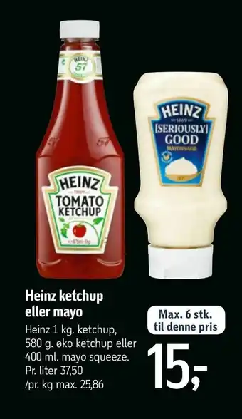 Føtex Heinz ketchup eller mayo tilbud