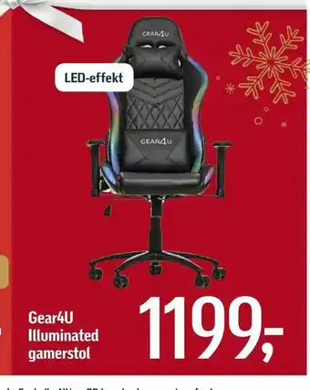 Føtex Gear4U Illuminated gamerstol tilbud