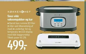 Sous vide vakuumpakker og kar