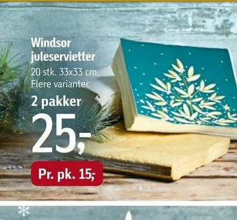 Føtex Windsor juleservietter tilbud