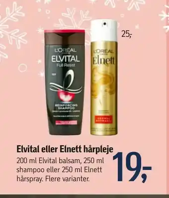 Føtex Elvital eller Elnett hårpleje tilbud