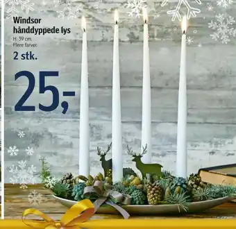 Føtex Windsor hånddyppede lys tilbud