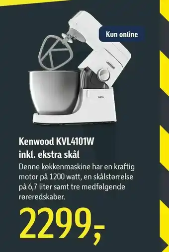 Føtex Kenwood KVL4101W inkl. ekstra skål tilbud