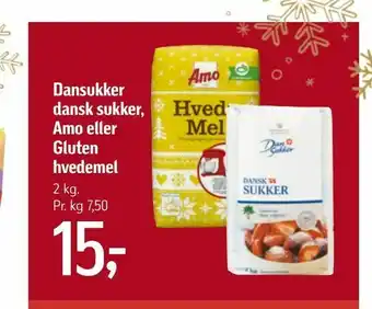 Dansukker dansk sukker, Amo eller Gluten hvedemel