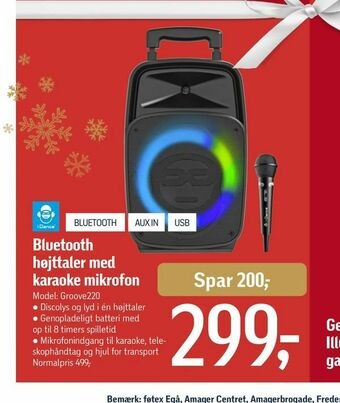 Føtex Bluetooth højttaler med karaoke mikrofon tilbud