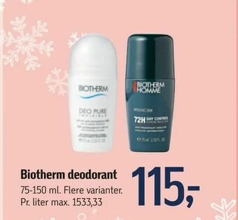 Føtex Biotherm deodorant tilbud