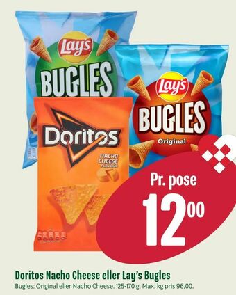 Min Købmand Doritos Nacho Cheese eller Lay's Bugles tilbud