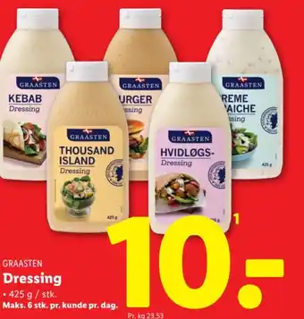 Lidl GRAASTEN Dressing tilbud