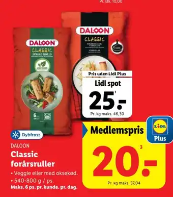 Lidl DALOON Classic forårsruller tilbud