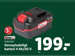 Lidl PARKSIDE® Genopladeligt batteri 4 Ah/20 V tilbud