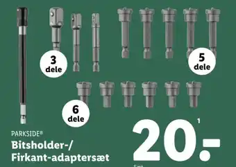 Lidl PARKSIDE® Bitsholder-/ Firkant-adaptersæt tilbud