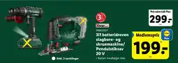 Lidl PARKSIDE® 3i1 batteridreven slagbore- og skruemaskine/ Pendulstiksav tilbud