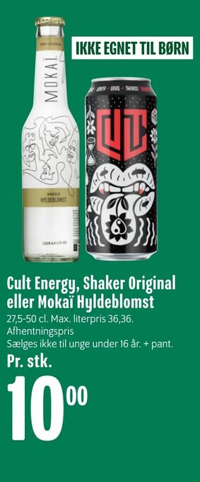 Cult Energy, Shaker Original eller Mokaï Hyldeblomst
