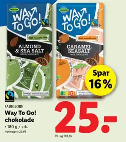 Lidl FAIRGLOBE Way To Go! chokolade tilbud