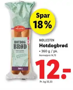 Lidl MØLLESTEN Hotdogbrød tilbud