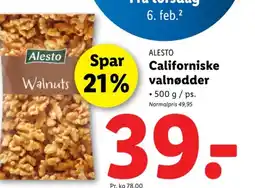 Lidl Alesto Californiske valnødder tilbud