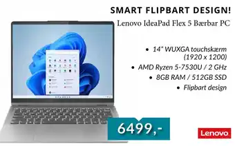 EDB Center Lenovo IdeaPad Flex 5 Bærbar PC tilbud