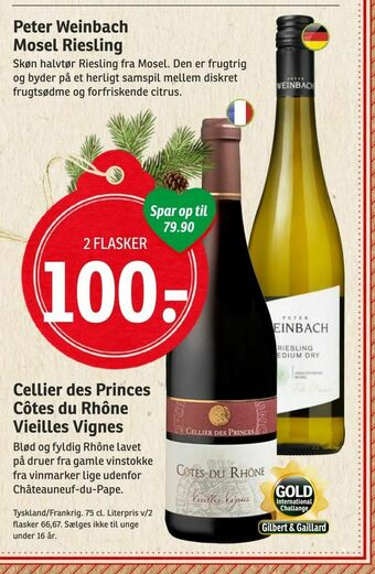 SPAR Cellier des Princes Côtes du Rhône Vieilles Vignes tilbud