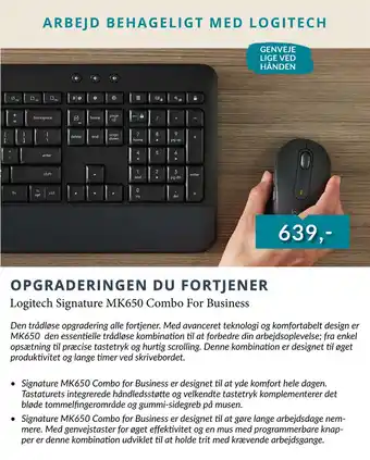 EDB Center Logitech Signature MK650 Combo For Business tilbud