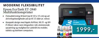 EDB Center Epson EcoTank ET-2840 Multifunktionsprinter tilbud